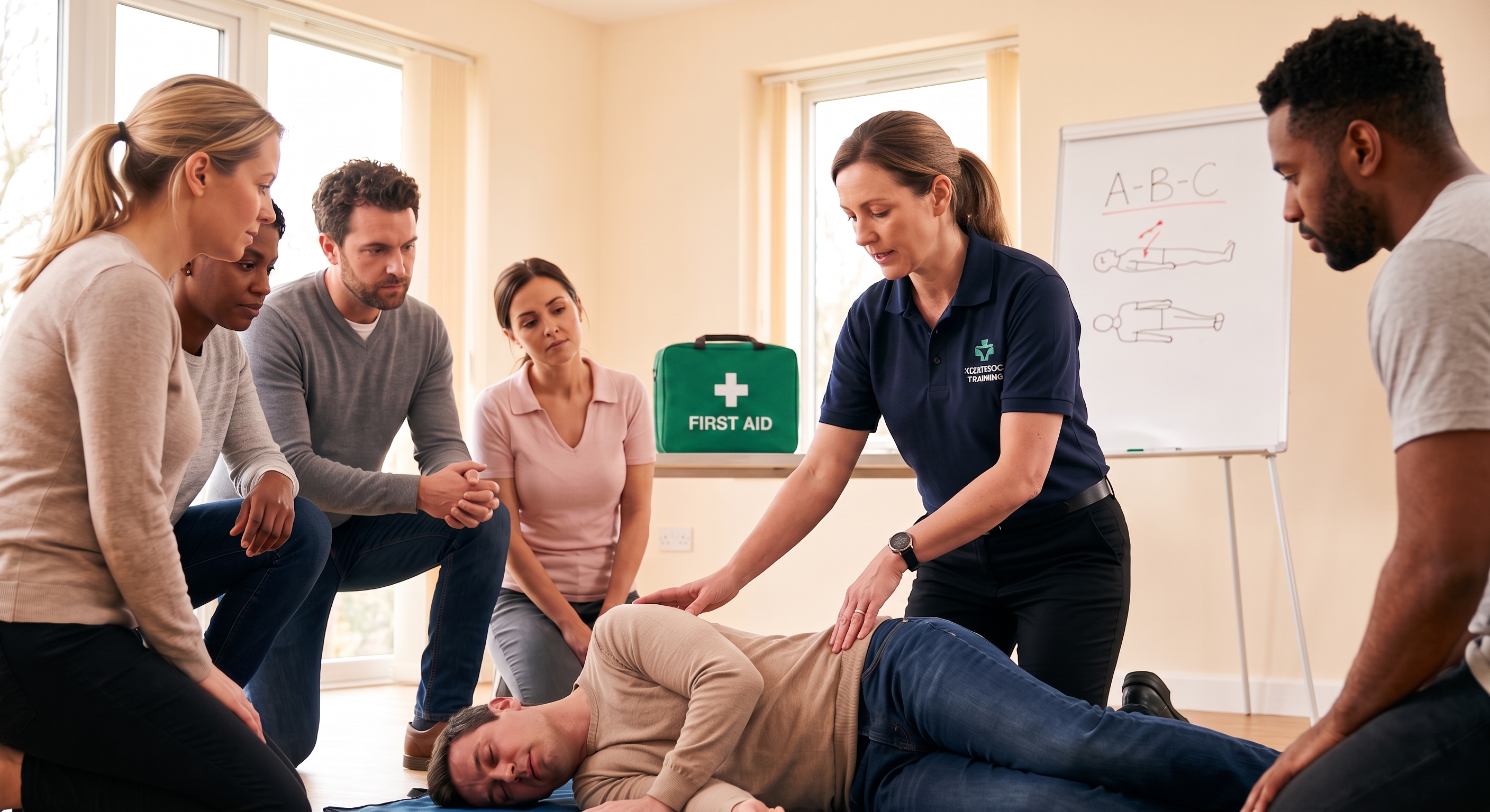 First aid practical training session